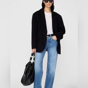 Anine Bing Quinn Blazer in Wool Felt